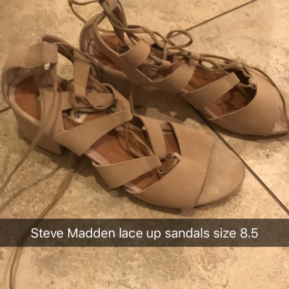 Steve Madden lace up sandals size 8.5